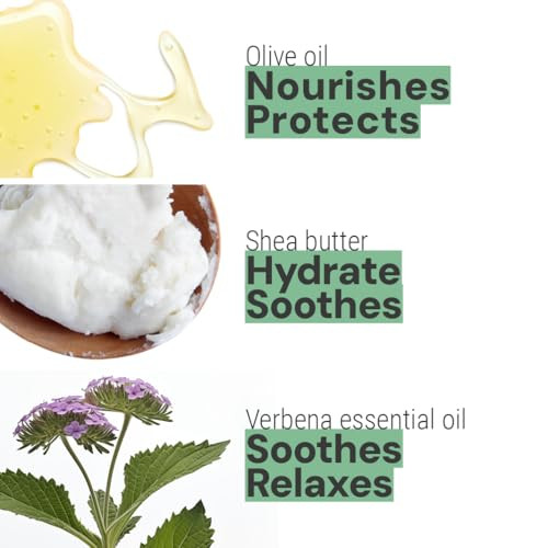 Panier des Sens Small Hand Cream for Dry Cracked Hands Verbena Mini Hand Lotion for Dry Skin With Shea Butter and Olive