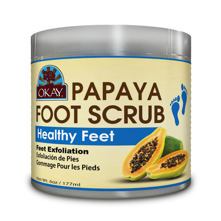 OKAY Papaya Foot Scrub 6 Ounce