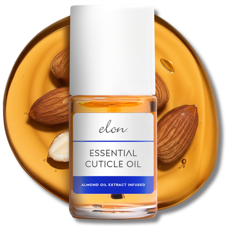 Elon Cuticle Oil for Nails wAlmond Oil Extract Jojoba Vitamin E Softening Hydrating Cuticles Nails Dermatologist Recomme