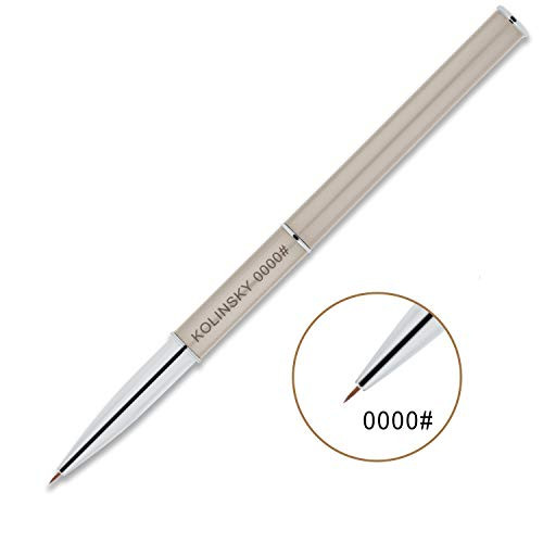 Beaute Galleria 1 Piece Kolinsky Sable Nail Art Liner Striping Brush for Thin Fine Line Drawing Detail Painting Striping
