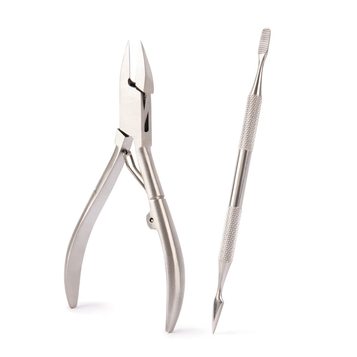 Trim Simply Foot Professionl Quality Ingrown Toenail Kit Stainless Steel Toenail Nipper DualEnded Cuticle FilePusher Foo