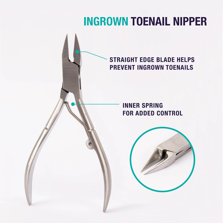 Trim Simply Foot Professionl Quality Ingrown Toenail Kit Stainless Steel Toenail Nipper DualEnded Cuticle FilePusher Foo