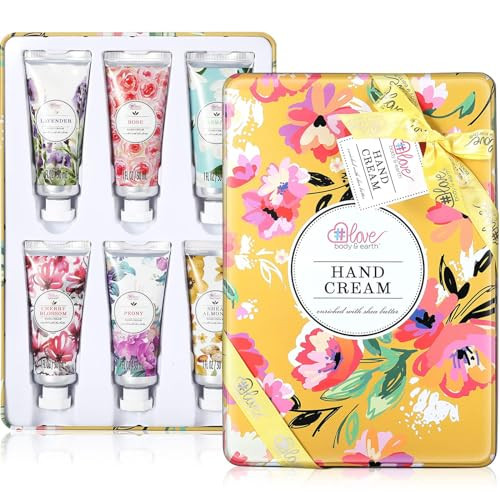 BODY EARTH Hand Cream Gifts Set for Women Valentines Day Gifts for Her Galentines Mini Moisturizing Hand Lotion Travel S