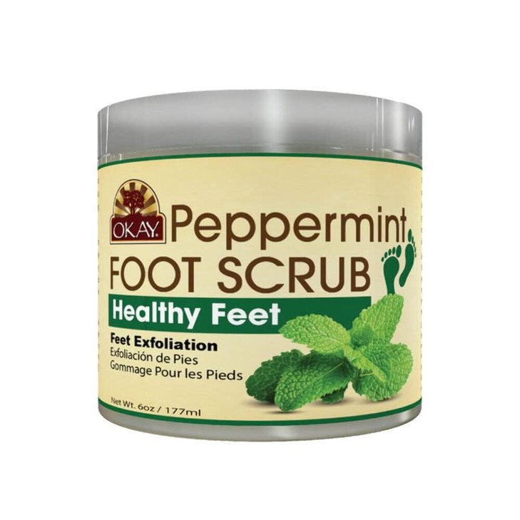 OKAY Peppermint Foot Scrub Exfoliating Foot Scrub Foot Exfoliator Great for Cracked Heels Pedicures Dead Skin Remover Ex
