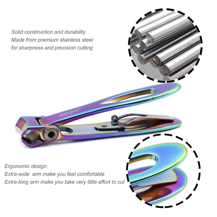 SZQHT Ultra Wide Jaw Opening Toenail Clippers Nail Clippers for Thick Nails Cutter for Ingrown Manicure SetPedicure KitM