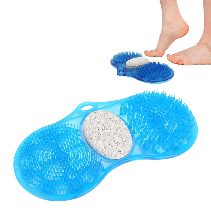 TARSHYRY Foot Scrubber Mat for Shower Foot Cleaner Shower Foot Massager with Foot Care Pumice Stone for Men Women to Cal