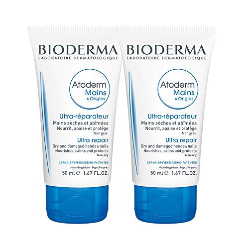Bioderma Atoderm Hands and Nails Cream Nourishes and Restores Hand Cream for Sensitive Dry to Very Dry Hands