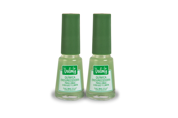 Valmy 2in1 Garlic Lemon Nail Hardener Whitener Base Coat Nail Strengthener Growth Treatment Whitens Yellow Nails Endurec