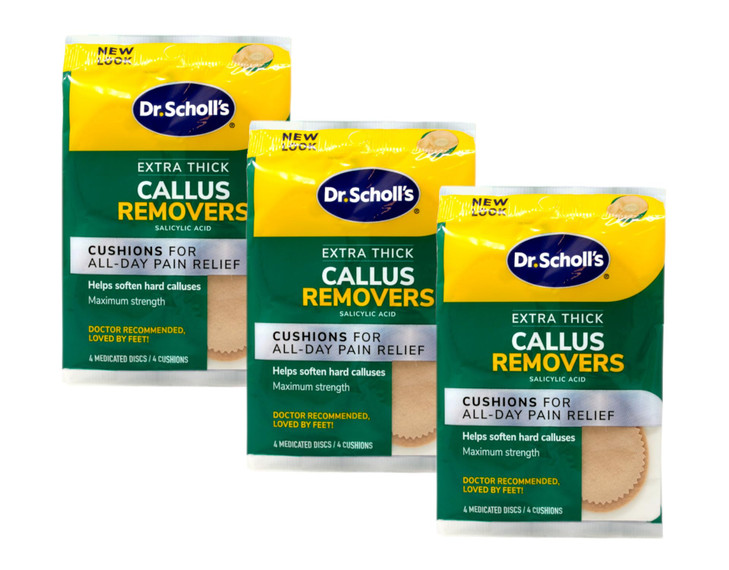 Dr Scholls Extra Thick Callus Removers 4 Cushions eaPacks of 3