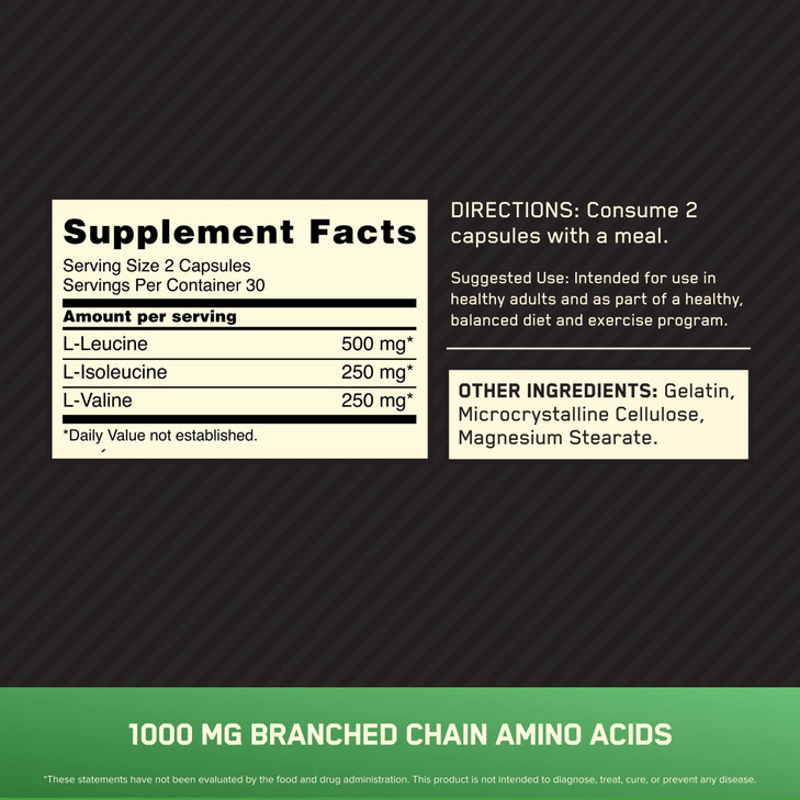 Optimum Nutrition Instantized BCAA Capsules, Keto Friendly Branched Chain Essential Amino Acids, 1000mg, 60 Count online at globaldelivered