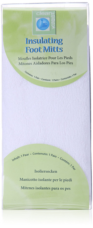 Clean Easy Insulating Paraffin Foot Mitts Thermal Terry Cloth Booties for Paraffin Wax Treatment HeatRetaining Spa Pedic