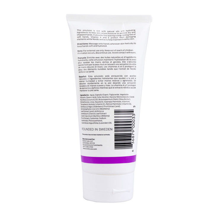 Nordic Care Hand Cream 6 oz Shea Butter Hand Lotion for Dry Hands and Cracked Skin Paraben Lanolinfree Essential Oils Vi