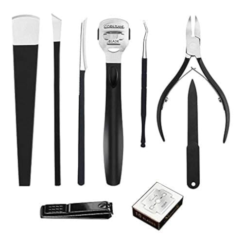 Foot Care Pedicure Callus Shaver Hard Skin Remover 10 Blades Ingrown Toenail Tools Kit Ingrown Toenail Removal Correctio