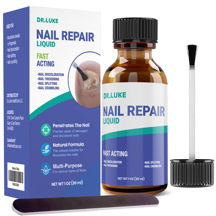 Dr Luke Nail Repair Liquid Restorative Nail Repair for Damaged Nails Nail Cuticle Care for HealthyLooking Nails 1 oz Pac