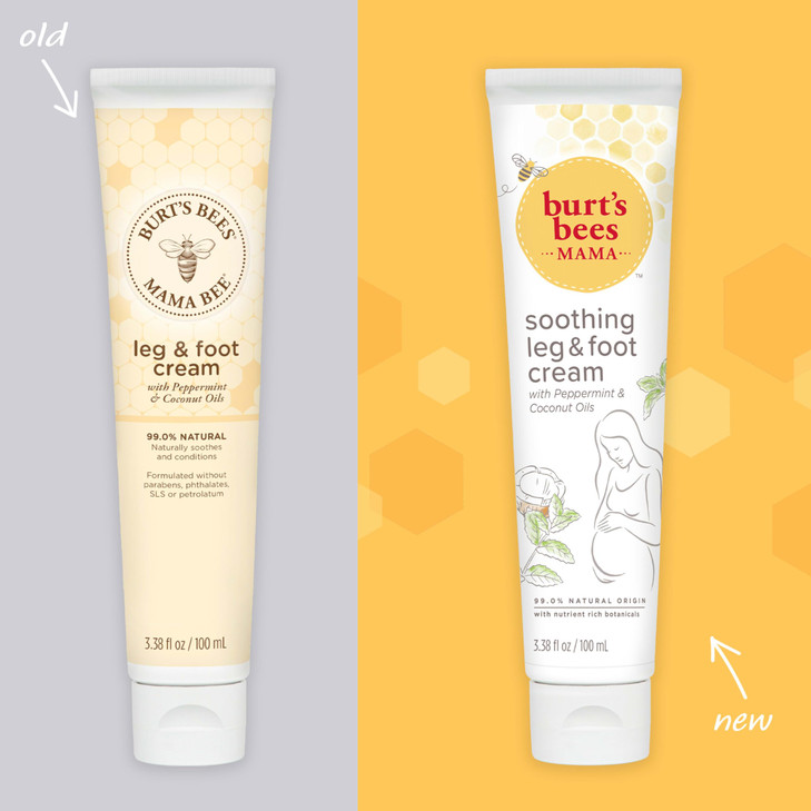 Burts Bees Mama Bee Leg and Foot Cream Soothing Formula with Peppermint and Coconut Oil Fragrance Free 99 Natural Origin