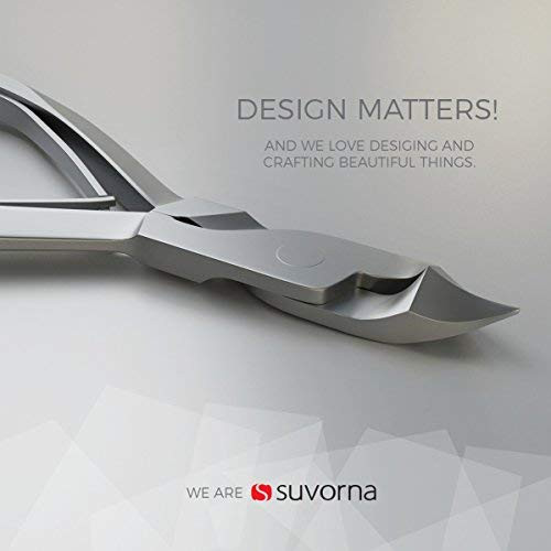 Suvorna Manicure Kit for Women with Nail Clippers Nail Scissors Cuticle Pusher Nail File Tweezer Made with Stainless Ste