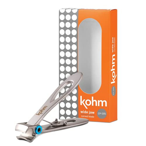 KOHM Nail Clippers for Thick Nails Heavy Duty Wide Mouth Professional Fingernail and Toenail Clippers for Men Women Seni