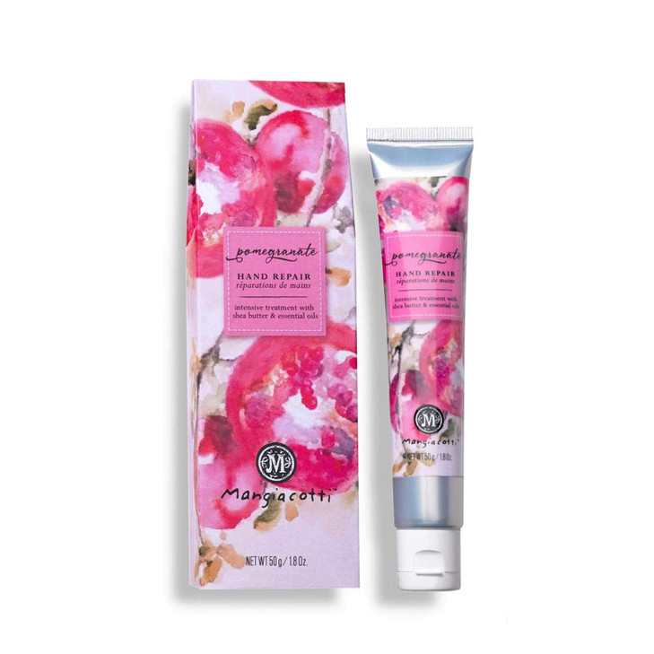 Mangiacotti Hand Repair Cream Shea Butter Chamomile FastAbsorbing Moisturizer for Dry Hands Made in USA 18oz Pomegranate