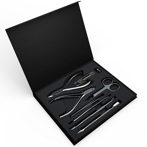 Suvorna Manicure Kit for Women with Nail Clippers Nail Scissors Cuticle Pusher Nail File Tweezer Made with Stainless Ste