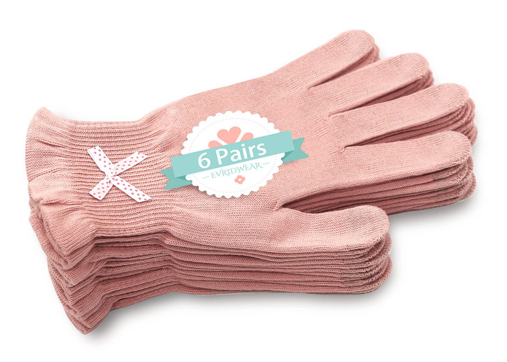 Evridwear Moisturizing Gloves for Sleeping Cotton Gloves with Touchscreen Fingers for Dry Hands Eczema Gloves Overnight