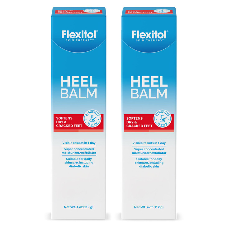 Flexitol Heel Balm Twin Pack Cracked Heel Cream Foot Balm Intensive Hydration for Dry Rough Feet Heels UreaBased Moistur
