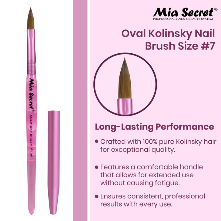 Nail Brushes with Kolinsky Squirrel Hair by Mia Secret Store