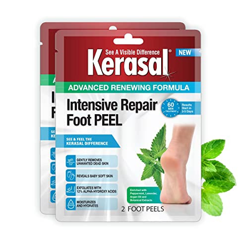 Kerasal Intensive Foot Repair Skin Healing Ointment for Cracked Heels and Dry Feet 1 Oz and Kerasal Intensive Repair Foo