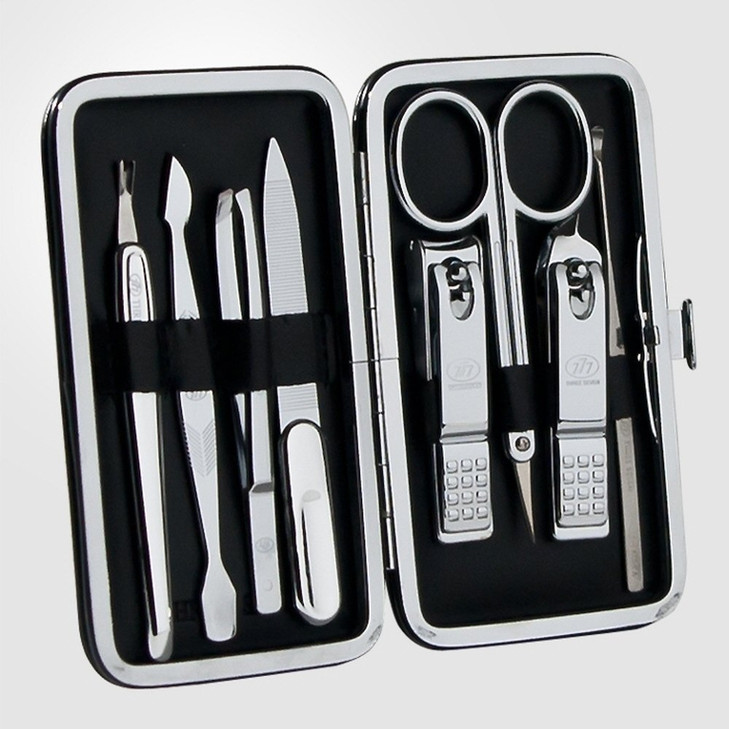Korean Nail Clipper World No 1 Three Seven 777 Premium Quality Gift Travel Manicure Grooming Kit Nail Clipper Set 8 PCs