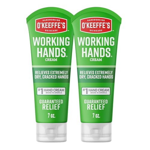 OKeeffes Working Hands Hand Cream for Extreme Dryness 7 oz Tube 2 Pack Repairing Skincare for Cracked Dry Hands