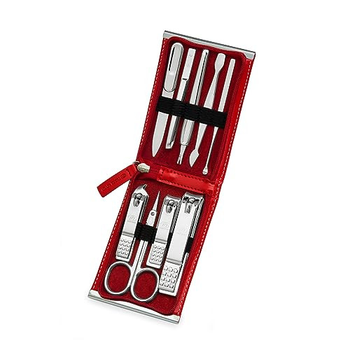 KBeauty World No 1 Three Seven 777 Travel Manicure Pedicure Grooming Kit Set Nail Clipper Total 9 Pcs Model TS970RC Made