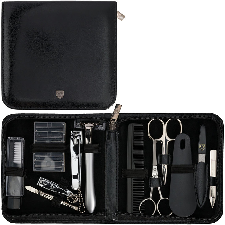 3 Swords Germany brand quality 12 piece manicure pedicure grooming kit set for professional finger toe nail care tweezer