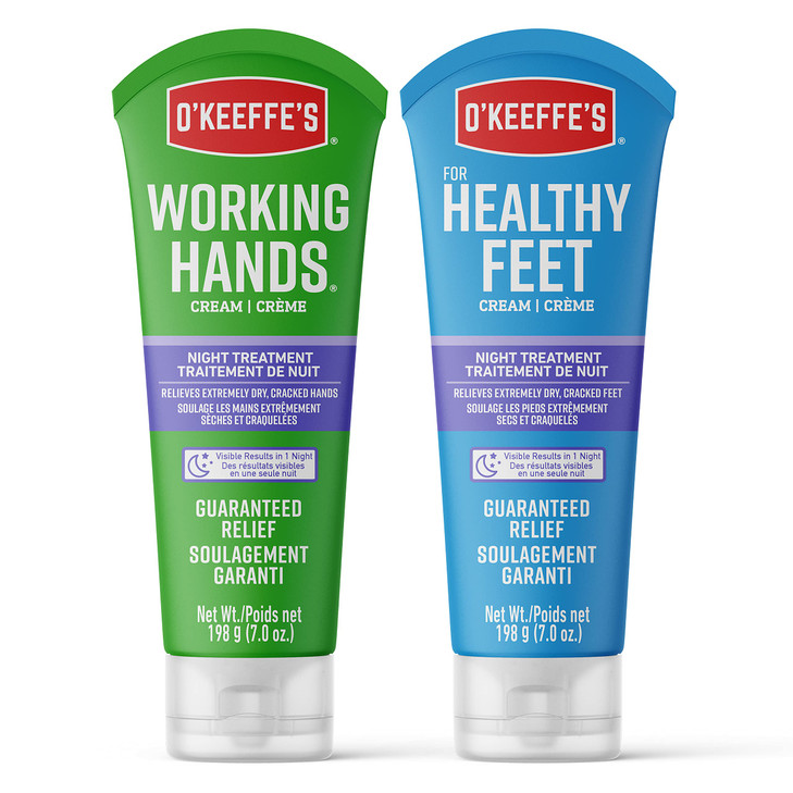 OKeeffes Working Hands Night Treatment Hand Cream and Healthy Feet Night Treatment Foot Cream 7 Ounce Tube