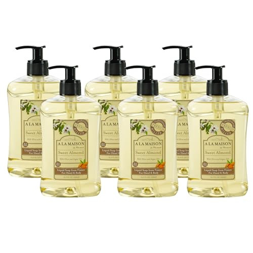 A LA MAISON French Liquid Hand Soap Heirloom Peach Natural Hand Wash Made with Essential Oils Biodegradable PlantBased V
