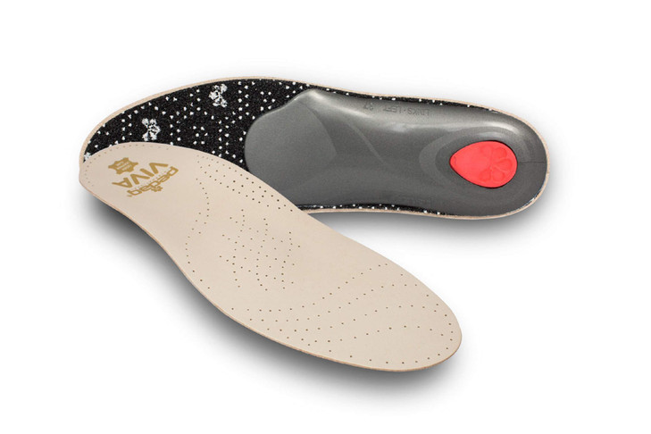 Pedag Viva Leather Arch Support Inserts Handmade in Germany Plantar Fasciitis Relief Heel Cushion Activated Charcoal Odo