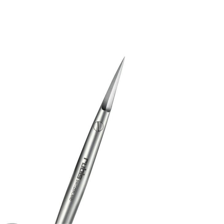 Rubis Stainless Steel Cuticle Scissors for Precise Fingernails and Cuticles 1F002 SilverRubis Switzerland Swiss Made Wor