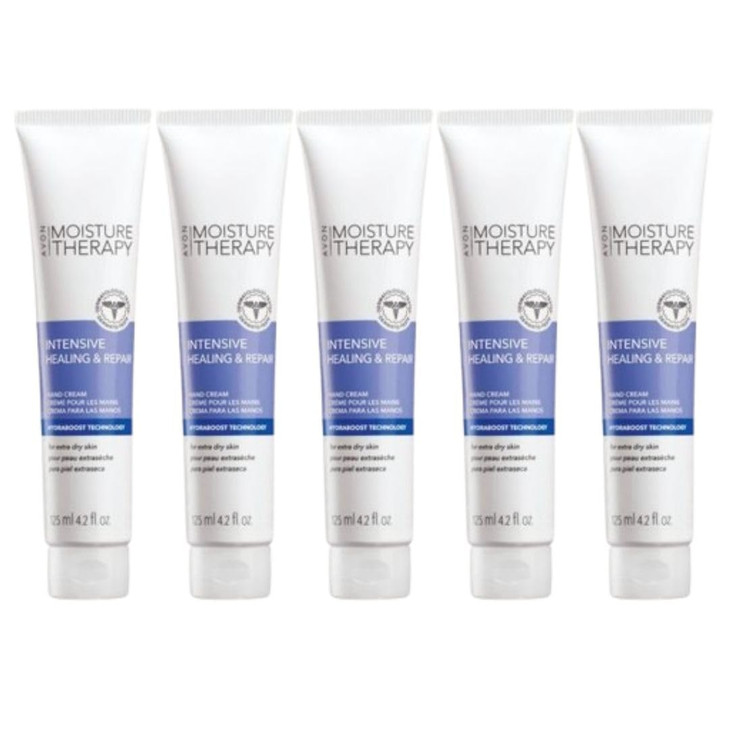 Avon Moisture Therapy Intensive Healing Repair Hand Cream Lot of 5 42 fl oz Each Deep Hydration for Dry Cracked Skin Fra