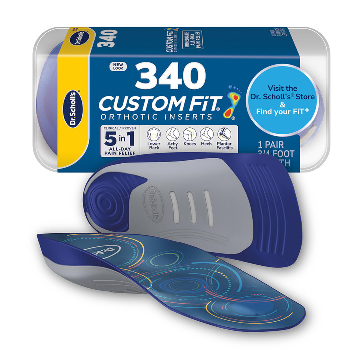 Dr Scholls Custom Fit Orthotics 34 Length Arch Support Shoe Inserts Plantar Fasciitis Relief Insoles for Men and Women I