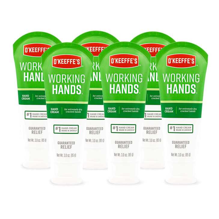 OKeeffes K02900046 Working Hands Hand Cream Tube 6 Pack 3 oz