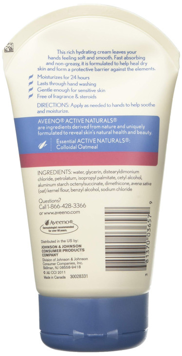 AVEENO Active Naturals Intense Relief Hand Cream 350 oz Pack of 6
