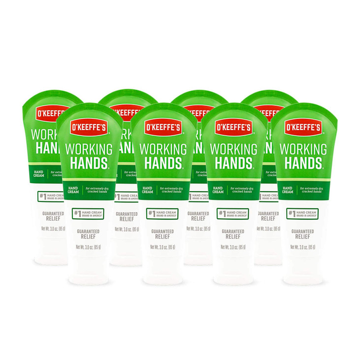 OKeeffes K02900048 Working Hands Hand Cream Tube 8 Pack 3 oz