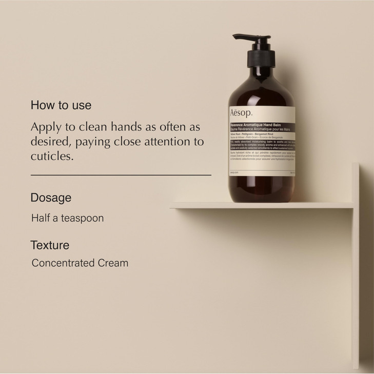 Aesop Reverence Aromatique Hand Balm Rich SkinSoftening Balm For Sustained Hydration with Emollient Ingredients Vegan an