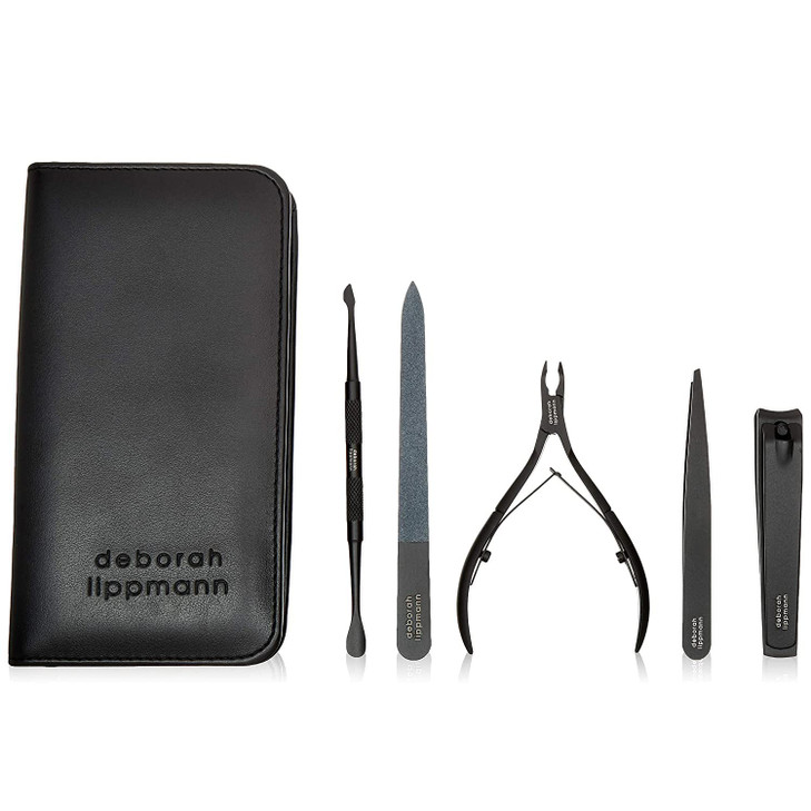 Deborah Lippmann Instruments 5 Piece CustomMade Manicure Kit Nail File Cuticle Pusher Nail Cleaner Nail Clipper Cuticle