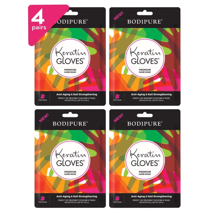 Bodipure Premium Hand Mask Keratin Gloves Moisturizing Gloves for Dry Hands NailStrengthening Cuticle Softening Spa Expe