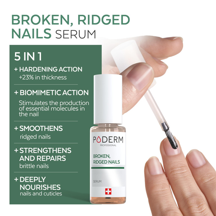 PODERM 100 Natural Nail Repair Revitalizes Damaged and Split Nails with Hydrating Exfoliating Formula Effective Nail car