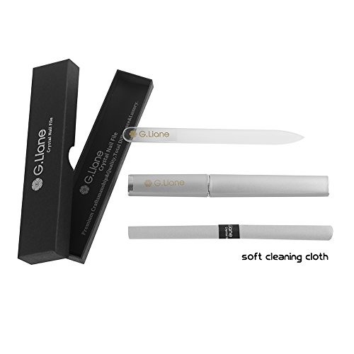 GLiane Crystal Nail File SetProfessional Nail File Manicure Pedicure Kit for Natural Nails Acrylic Nails Gels Nails Mani
