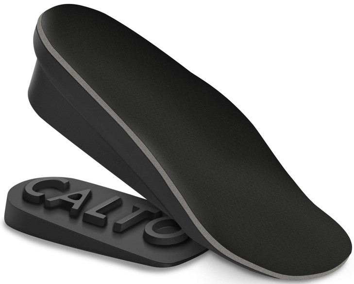 CALTO Adjustable 18 Inch Height Increase Insoles for Men Women 34 Length Heel Lifts Unisex Orthotic Shoe Inserts for Leg