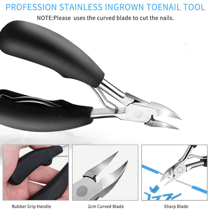 JTIEO 9 Pack Toenail Clippers Ingrown Toenail Removal Kit Heavy Duty Toe Nail Clippers for Thick Nail for Seniors Profes