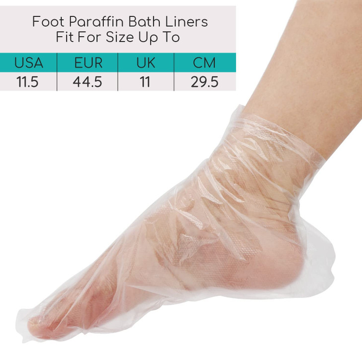 Segbeauty Paraffin Bath Liners for Foot 200 Counts Plastic Foot Covers Booties for Feet Thermal Foot Liners Foot Protect
