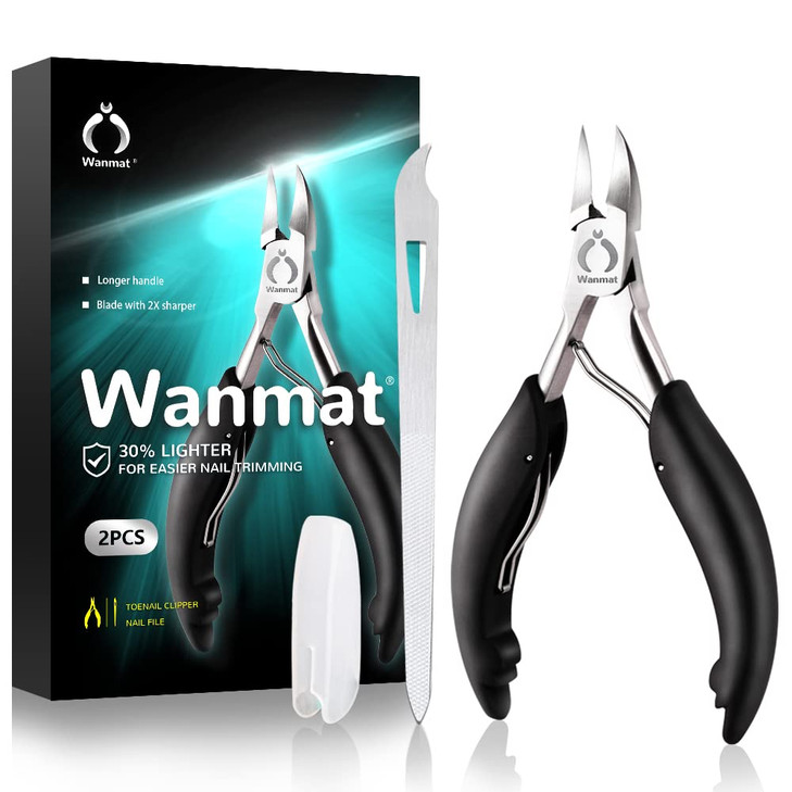 Toe Nail Clipper for Ingrown or Thick ToenailsToenails Trimmer and Professional Toenail Nipper for Seniors with Stainles