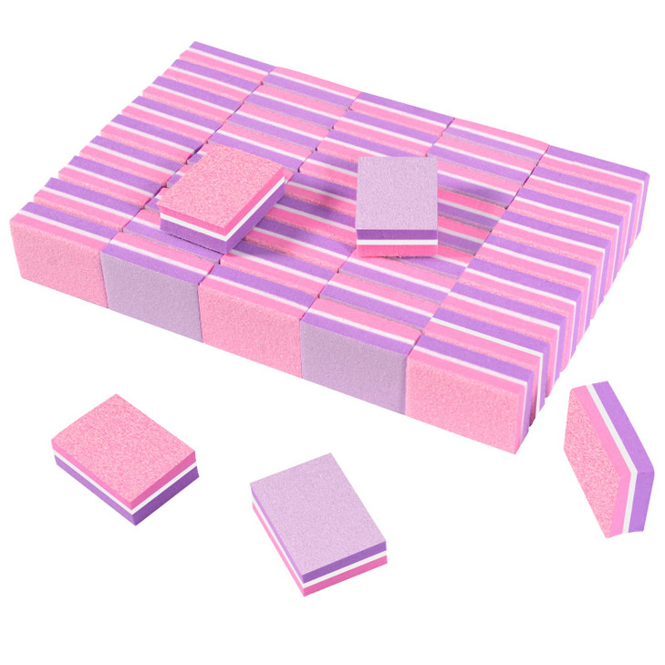 CGBE Nail Buffer 50 Pack Buffer Block Nail File 100180 Grit Mini Nail Buffers Block Sponge Double Sided Nail File for Ac